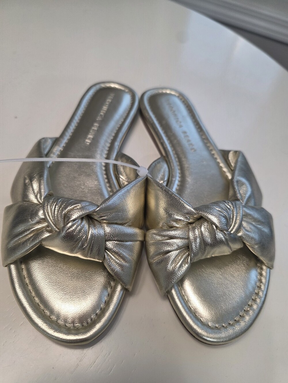 Veronica Beard Slides Salton Knot Sandal NEW Gold Women's Size 6 $295
